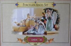Grandeur Noel Porcelana Angel Set Edición Coleccionista 2003 4 piezas Navidad Usado en Excelente Condición - Imagen 1 de 7