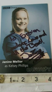 JANINE MELLOR ACTRESS HAND SIGNED PROMO CARD AND COA - Picture 1 of 1