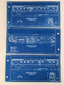 Pennsylvania PRR Dining Lounge 4615 Budd Passenger Car Class D85D Diagrams 1953 - Picture 1 of 4