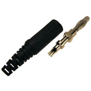 SCHÜTZINGER FK9L Bananenstecker 4mm schwarz Federkorb Löten bis 2,5mm² 854544