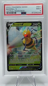 Pokémon Sword & Shield Astral Radiance 2022 #001 Beedrill V PSA 9 como nuevo - Imagen 1 de 2