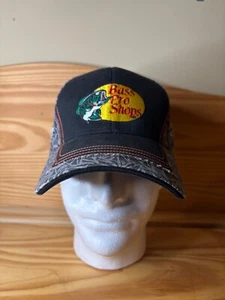 Men's NASCAR Tony Stewart Bass Pro Shops Black & Grey Diamond Fitted Hat OSFM - Picture 1 of 4