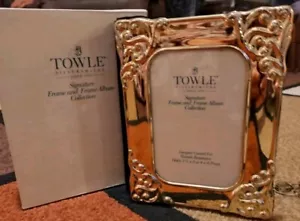 Towle Silversmiths 4X6 Signature Frame & Photo Album Gold Plated 1996 NEW - Picture 1 of 10