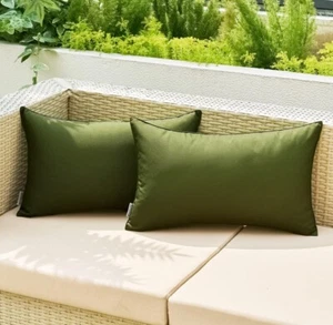 MIULEE Confezione da 2 Copricuscino Impermeabile Decorativo Esterno Giardino Quadrato Cushi - Foto 1 di 9