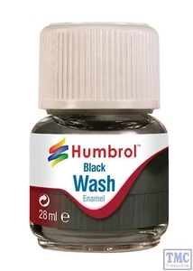 AV0201 Humbrol 28 ml esmalte lavado negro - Imagen 1 de 1