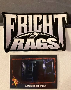 FRIGHT STRAGS HALLOWEEN TRADING CARD #47 MICHAEL MYERS "AMMIRANDO IL SUO LAVORO" - Foto 1 di 2