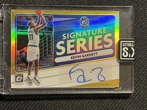 Kevin Garnett 2020 Donruss Optic Signature Series Gold Prizm #4/10 - Picture 1 of 6