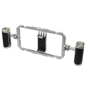 Universal Smartphone Video Rig with Dual Handles Phone Cage Photography Case - Picture 1 of 17
