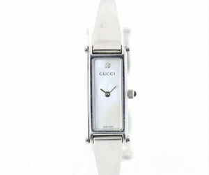 GUCCI 1500L Quartz Swiss Silver Dial Rectangle Womens Watch Vintage - Picture 1 of 8