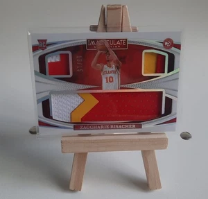 Zaccharie Risacher 2024-25 Panini Immaculate Rookie Reserve Triple Patch /15 RC - Bild 1 von 2