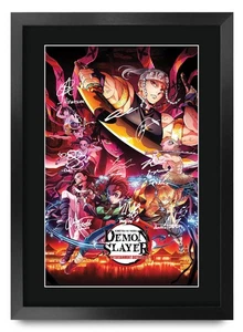 Demon Slayer japanische Anime Geschenke gedruckt gerahmtes Autogramm Poster für TV-Fans - Bild 1 von 7