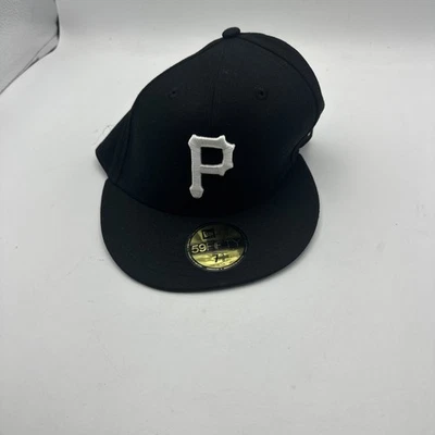 New Era Pittsburgh Pirates Snapback Hat - Black 7 3/8 - Image 1 of 4