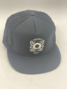 Vintage Snapback Trucker Hat Tortola BVI Black Mesh Back Cap - Picture 1 of 6