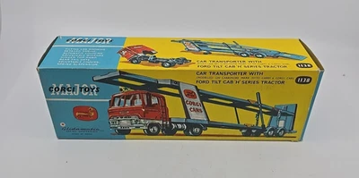 Transportador de autos Corgi Major Toys 1138 en caja con cabina inclinable plegable serie H tractor HM Foto 1 de 4