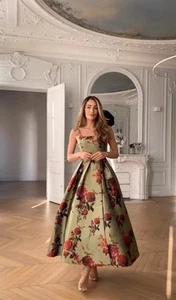 Karen Millen Lydia Millen Floral Jacquard Corseted Woven Maxi Dress 14. BNWT - Picture 1 of 13