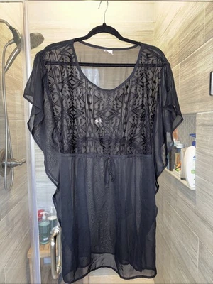 Cubierta de natación negra para mujer Exhilaration talla mediana Foto 1 de 3