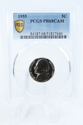 1955-P PCGS PR68CAM Jefferson Nickel Proof 5C - Image 1 of 2