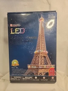 CUBICFUN EIFFEL TOWER LED LIGHTING ARCHITECTURE 84 PIECE PUZZLE MODEL - Picture 1 of 2