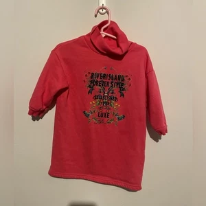 River Island toddler girl pink graphic swearshirt 12-18 - Picture 1 of 6