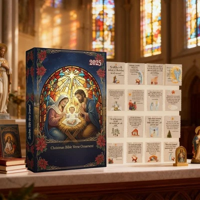 Nativity Advent Calendar 2025, Christmas Countdown with 24 Daily Bible Verse - Image 1 of 4