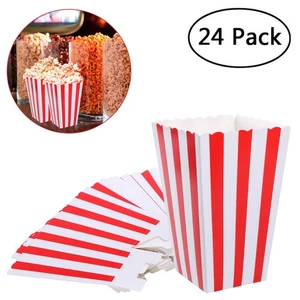  Cardboard Popcorn Holder Party Favor Snack Boxes Graduation Candy Dessert - Picture 1 of 10