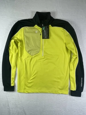 Galvin Green Dave Mid Layer Golf Shirt Long Sleeve Sunny Lime Black New With Tag - Image 1 of 4