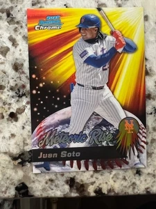2025 BOWMAN CHROME METEORIC RISE INSERT CARD NEW YORK METS JUAN SOTO #MR-15 - Picture 1 of 1