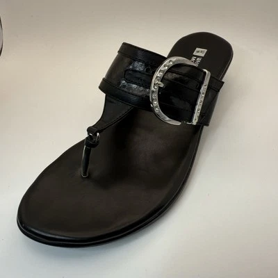 Sandalias informales de cuña White Mountain para mujer negras cortejo estampado electrónico talla 8,5 M Foto 1 de 4