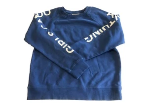 Zadig & Voltaire Girls Can Do Anything Cotton Graphic Sweatshirt Blue Sz 14-S - Picture 1 of 6
