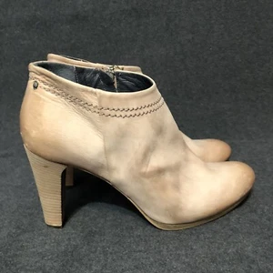 ALBERTO FERMANI Ankle Boots Womens Size EU 41 US 10.5 Brown Leather Heel Booties - Picture 1 of 10