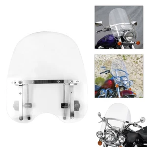 Large 19"x17" Windscreen Windshield Fit For Honda Cruisers & Standards 69-2015 - Picture 1 of 8