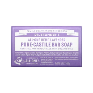 Dr. Bronner's Pure-Castile Bar Soap (Hemp All-One) Lavender 140g - Picture 1 of 1