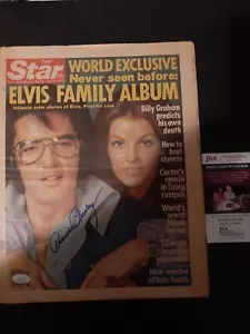 PRISCILLA PRESLEY SIGNED 1977 STAR NEWSPAPER JSA WITH PHOTO PAGES - Picture 1 of 2
