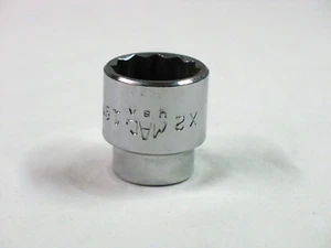 MAC Tools X2 19MM USA Metric 3/8'' Drive 12 Point Shallow Chrome Socket - Picture 1 of 4