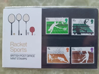 Racket Sports Tennis Badminton Squash Mint Never MNH Stamps presentation pack - Image 1 of 2