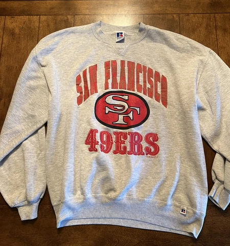 Russell Athletic Vintage Men's San Francisco 49ers Sweatshirt XL Football NFL Cover