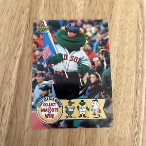 BOSTON RED SOX MASCOT "WALLY" THE GREEN MONSTER SIGNED 2006 UPPER DECK CARD AUTO - Picture 1 of 2