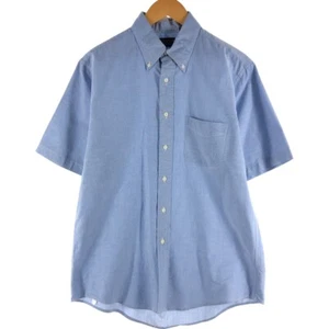 90'S LANDS' END short sleeve button down shirt, men's size M, vintage / eaa5... - Picture 1 of 5