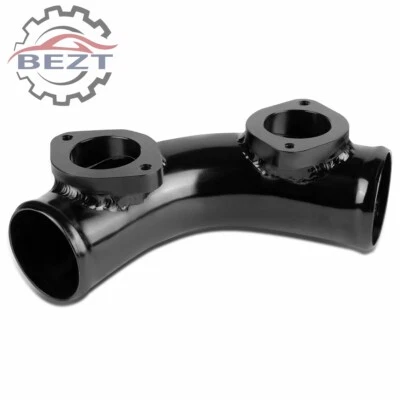 BLACK TYPE-S/RS/RZ 2.5" 70 DEGREE TURBO BLOW OFF VALVE DUAL FLANGE PIPE ADAPTOR - Image 1 of 4