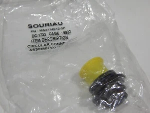 AMPHENOL - SOURIAU MS3114E12-3P 3P CIRCULAR 3 PIN JAM NUT RECEPTACLE CONNECTOR - Picture 1 of 4