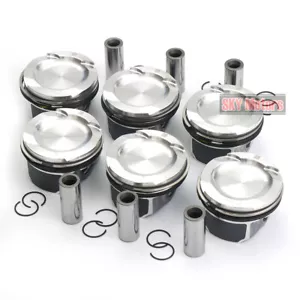 STD 6x Pistons & Rings Set Φ84mm 22mm For BMW N54B30 135i 335i 535i E90 E91 3.0T - Picture 1 of 7
