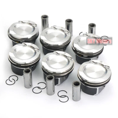 STD 6x Pistons & Rings Set Φ84mm 22mm For BMW N54B30 135i 335i 535i E90 E91 3.0T - Image 1 of 4