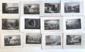 American views Meyer's Universum Collection of 12 all original prints 1850 - Picture 1 of 5