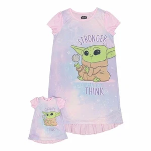 Star Wars The Child Mandalorian Nightgown Matching 18" Doll Gown NWT Girls - Picture 1 of 5
