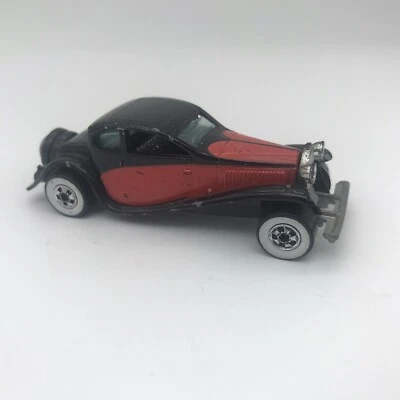 De colección 1980 Hot Wheels Negro Rojo '37 Bugatti Royale Blanco Ruedas de Pared Malasia Foto 1 de 4