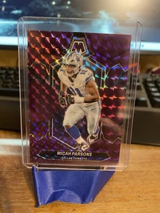 Mosaico de fútbol americano Panini 2024 Micah Parsons púrpura Prizm 49/49 - Imagen 1 de 2