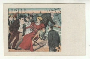 AK Künstlerkarte, Humor, Seekrankheit an Bord des Schiffes, ca. 1910, rar - Bild 1 von 2