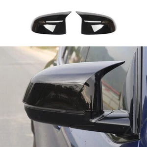 For BMW X7 G07 2019-2022 Black Ox Horn Car Rearview Mirror Cover Trim Decor 2PCS - Picture 1 of 7