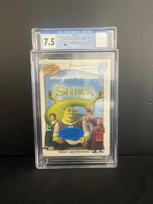 PROMO SCREENER CGC 7.5 A Shrek DVD Movie Sealed Graded Foto 1 de 4