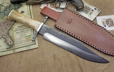 BOWIE KNIFE – RUSTIC WESTERN FRONTIER MOUNTAIN MAN COWBOY GAUCHO STYLE EDC - Image 1 of 4